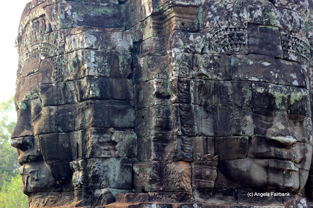 Buddha heads at Angkor Thom temple 2