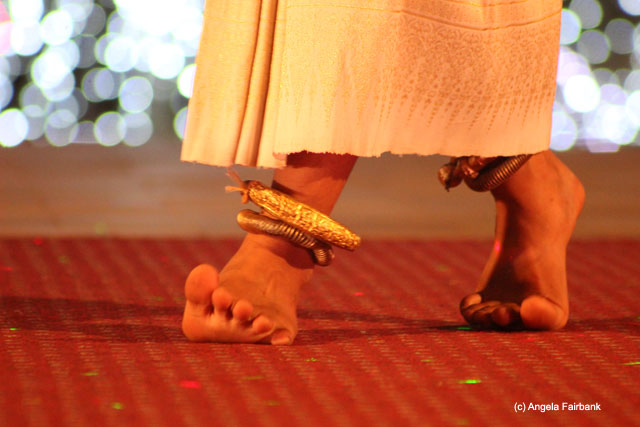 Feet of main dancer at Apsara Dance Show at Sokha Hotel 3