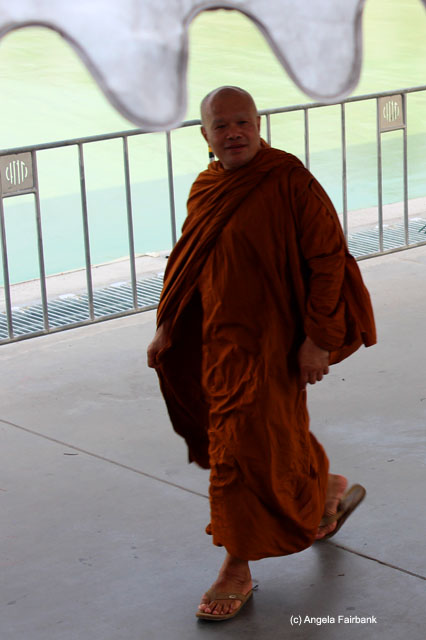 monk passing our tour bus