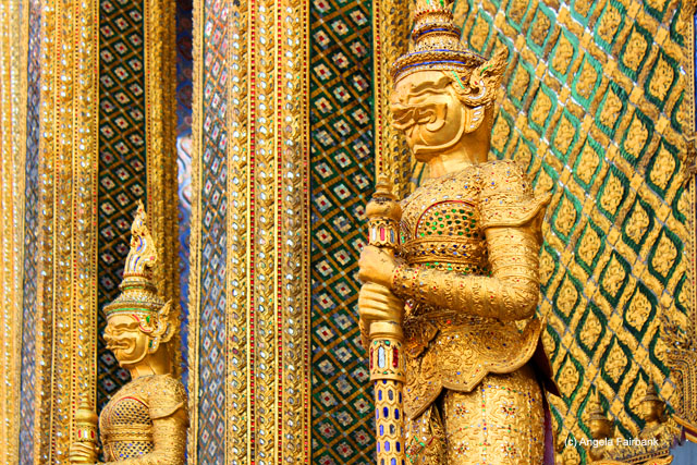 gold statues at Wat Phra Kaeo temple complex