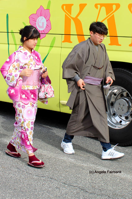 Japanese costumed couple