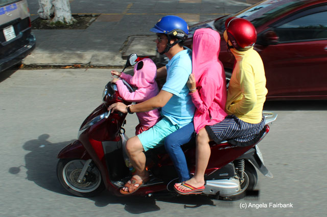 four on a scooter