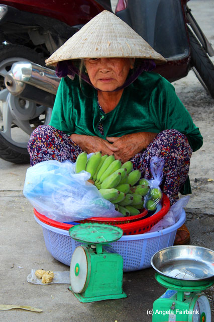 old woman at market