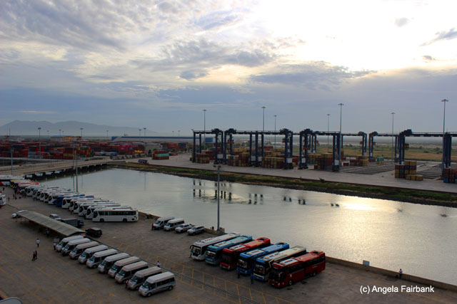 buses at the port of phu my