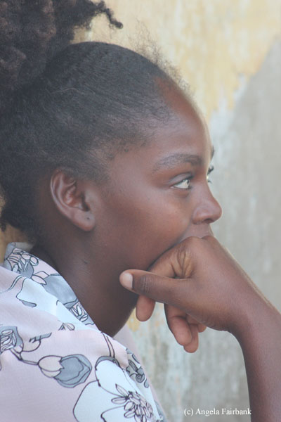 woman contemplating