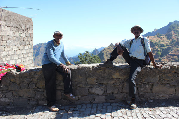 men on wall