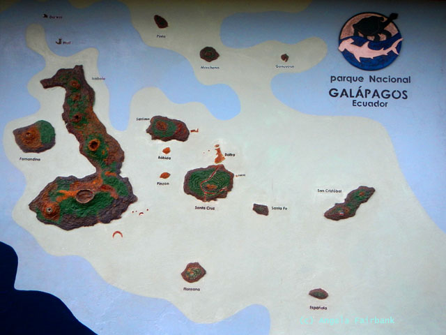 map of galapagos islands