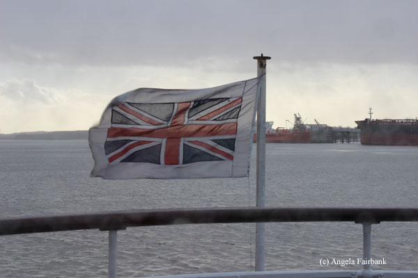 flag on mersey ferry