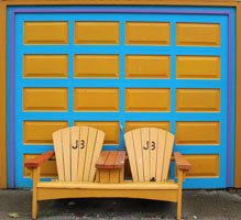 chairs against wall