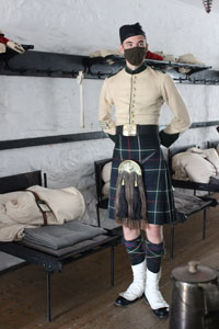 soldier in kilt