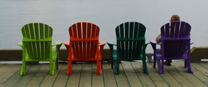 colourful chairs