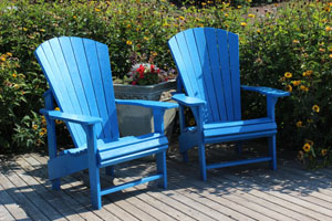 blue chairs