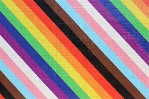 mural with diagonal lines