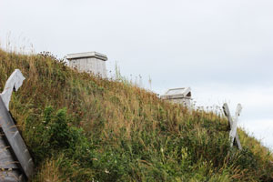 Anse aux Meadows turf covered viking building reconstruction