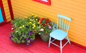 colourful porch