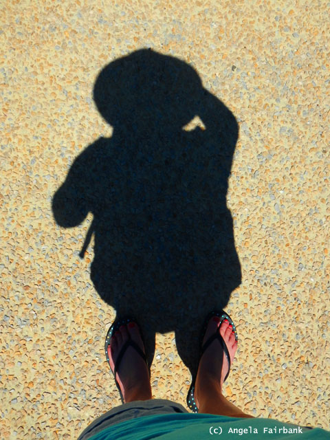 shadow portrait of photographer