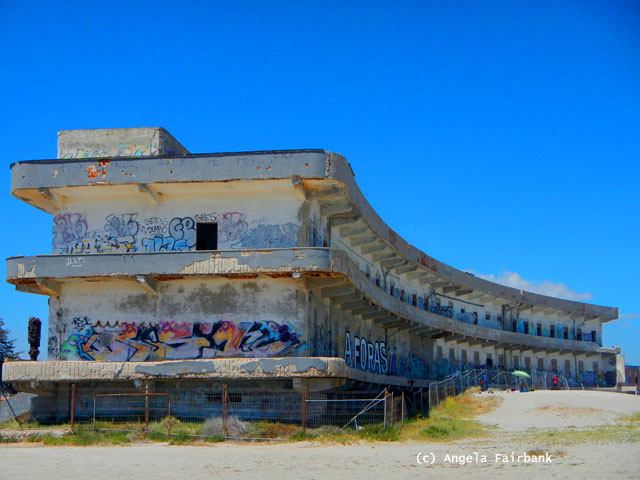 abandoned beach hotel