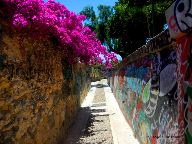 graffitied passageway