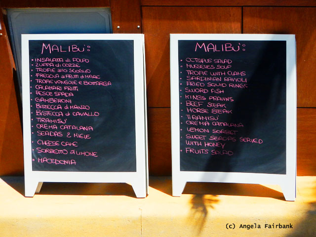 menu with horse meat