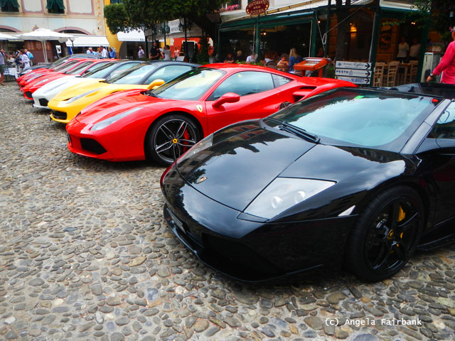 parked porsches