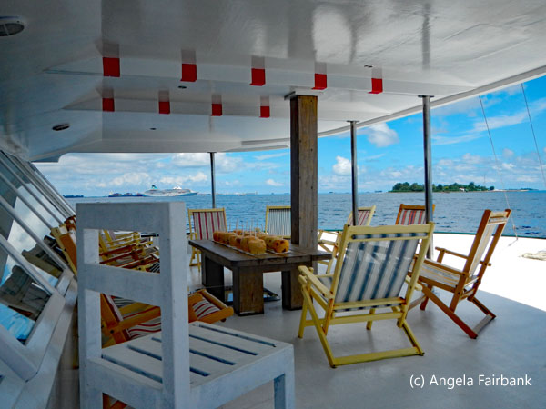 welcome drink on boat