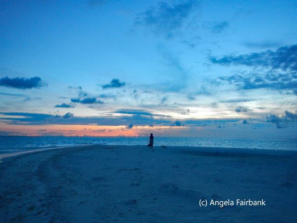 sand bank at sunset