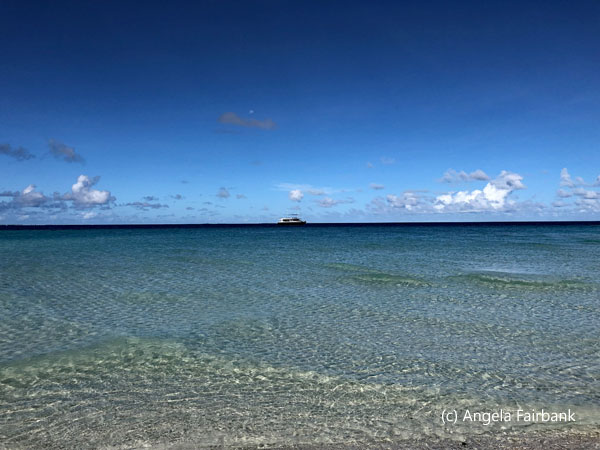 water form the sand bank
