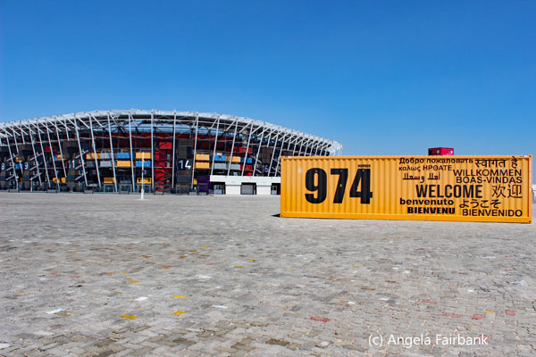 stadium 974 and welcome sign
