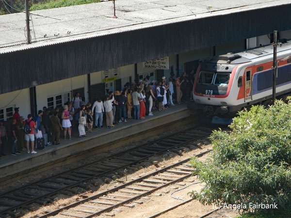 train coming into station