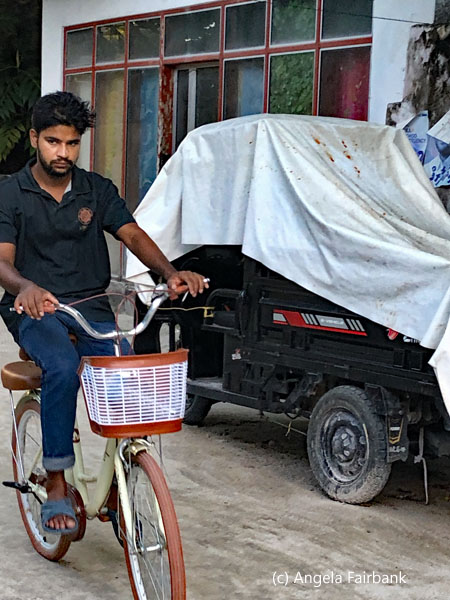 man on bicycle