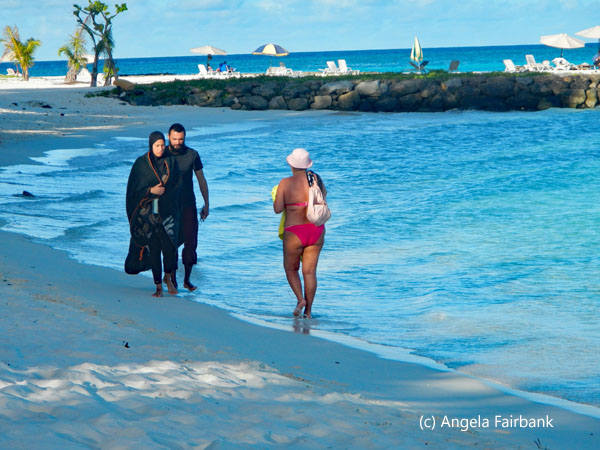 western versus muslim beach attire