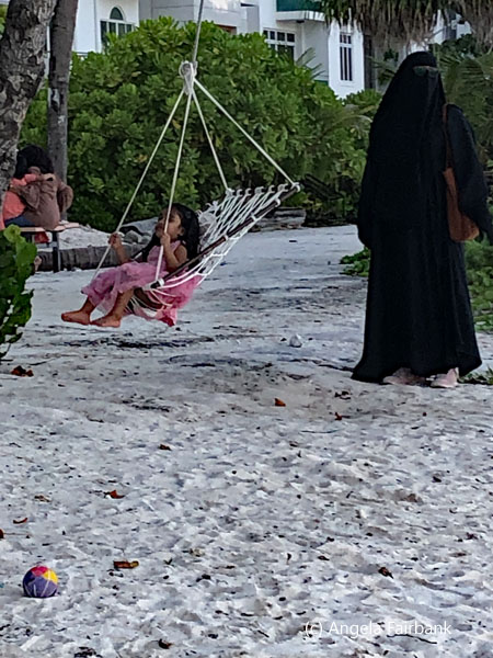 girl in a swing