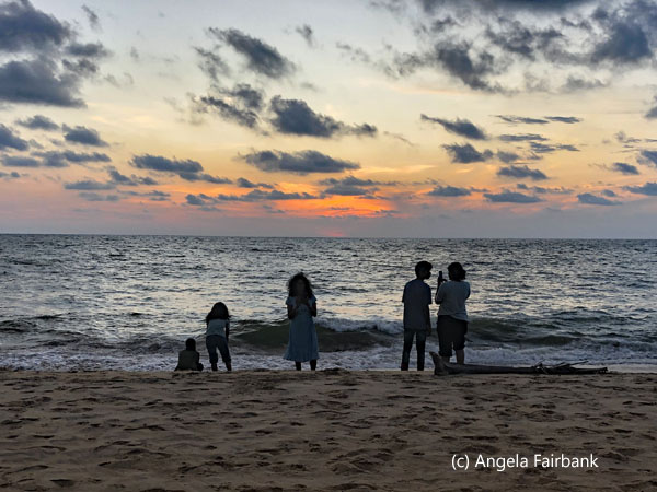 sunset with 5 children 2