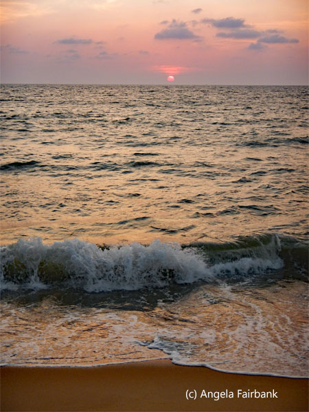 sun setting over water 3