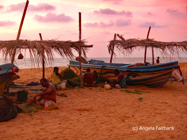boats and nets at sunset 2