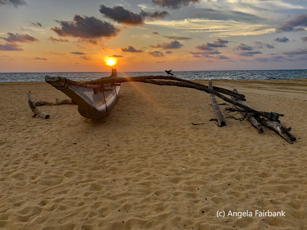 sunset with outrigger 1