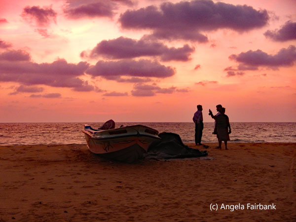 silhouette of boat and people 