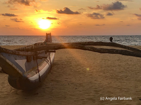sunset with outrigger 2
