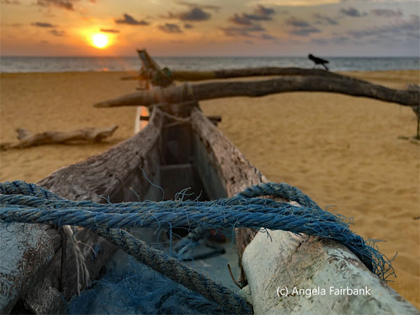 sunset with outrigger 3