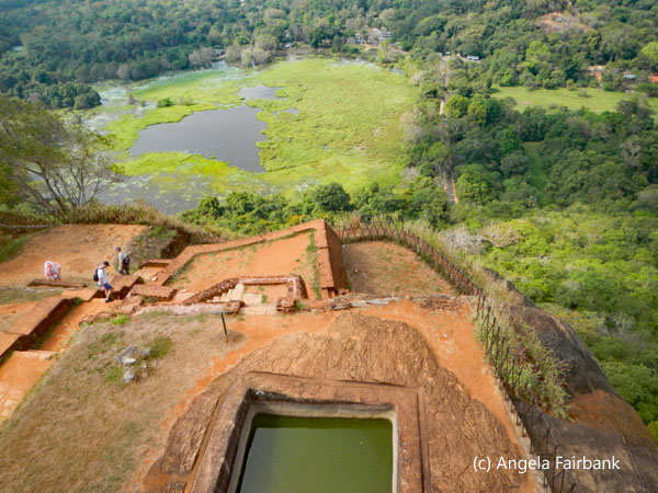 view of pool on first stage from the top