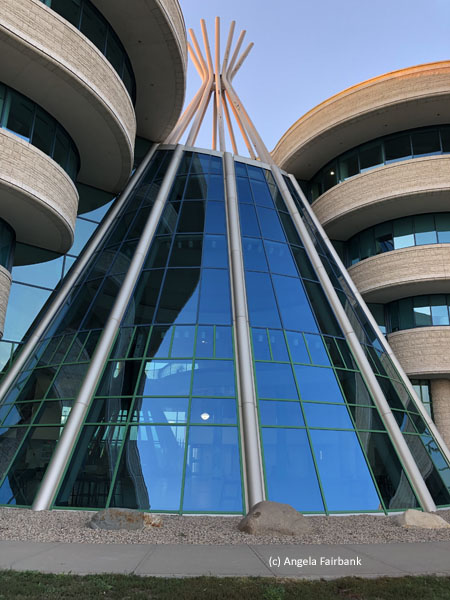 university building in shape of teepee