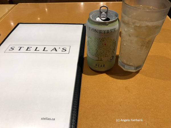 stella menu and cider