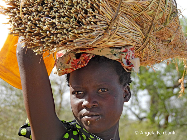 woman carrying house construction material 1