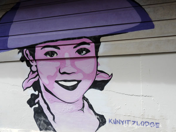 wall art in stilt village