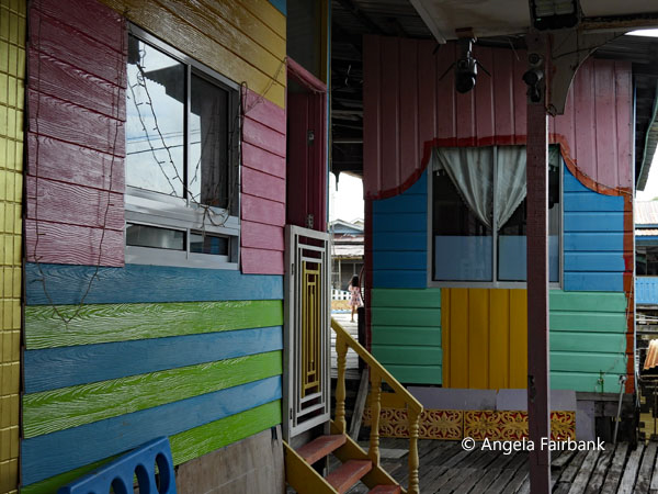 painted house in stilt village