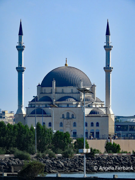 view of Abd&uuml;lhamid II Mosque from the ferry
