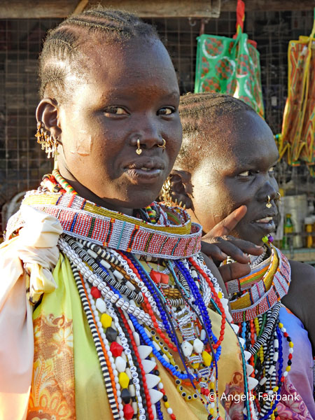 2 Toposa women at market