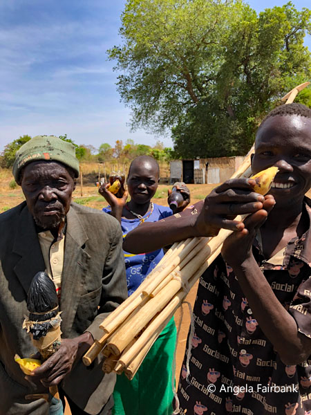 vendors at border into Lotuko territory