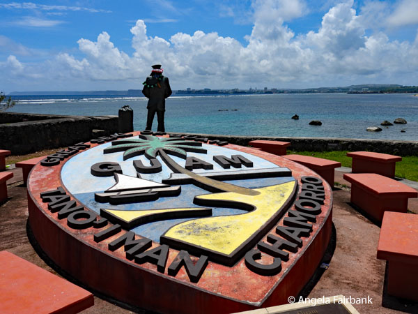 Lone Sailor monument near the Latte of Freedom cultural centre