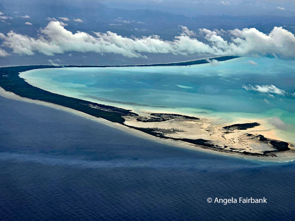 kiribati from the plane